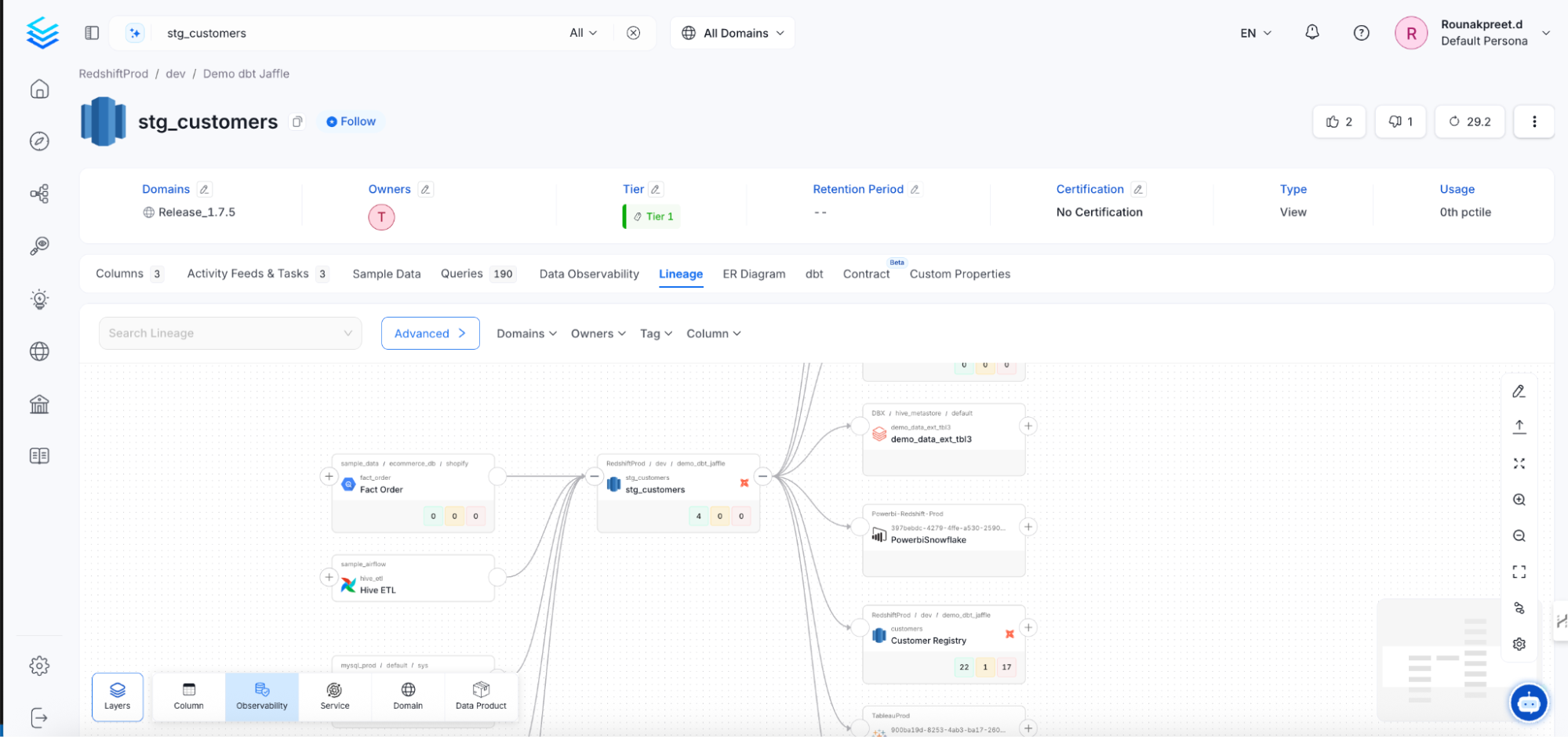 Observability Layer in Lineage